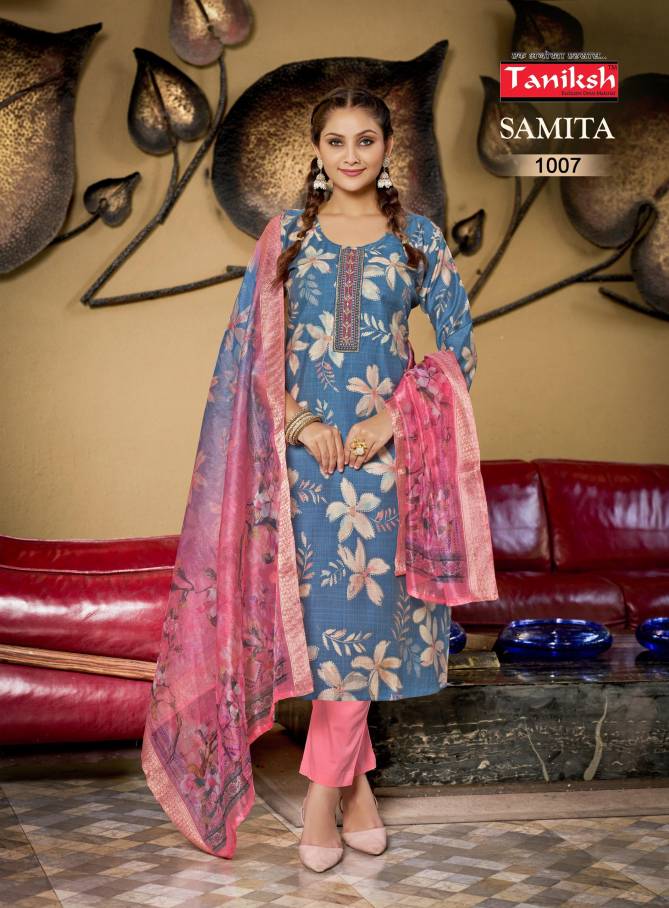 Samita Vol 1 By Taniksh Handwork Printed Kurti With Bottom Dupatta Wholesalers In Delhi
